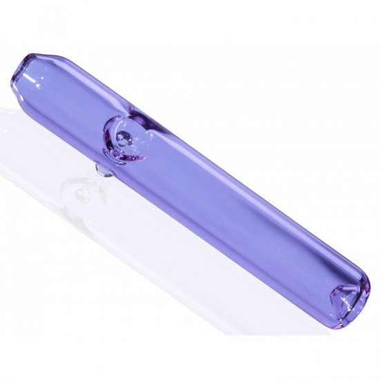 6\" CLEAR PURPLE STEAMROLLER Glass Hand Pipe New