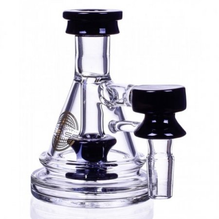 Ash Catcher - Mini Bubbler Showerhead Ash Catcher - 14M/14F - 90 Degree Black New