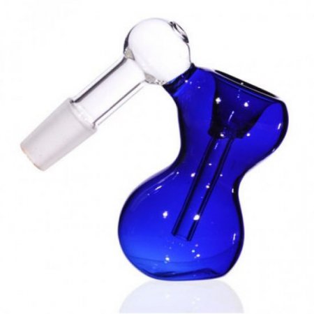 Retro Angled Ashcatcher - 14mm - Blue New