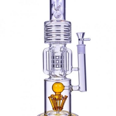 Smoke Runner - On Point Glass - 20" 6 Arm w/ Sprinkler Perc Bong - Assorted Colors! New