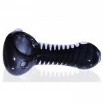 3" Black Swirl Glass Hand pipe New