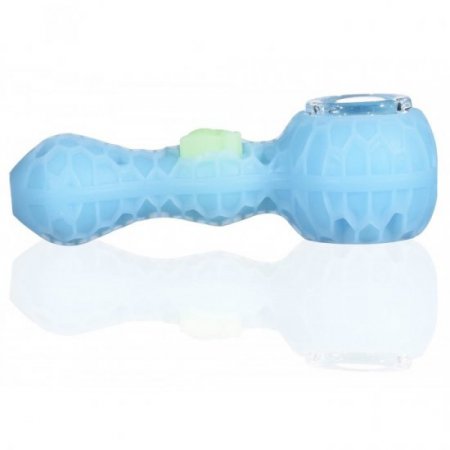 Stratus - 4" Silicone Glow in The Dark Hand Pipe With Honey Comb Design New