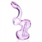 6" Twisted Art Swirled Bubbler - Tinted Pink New