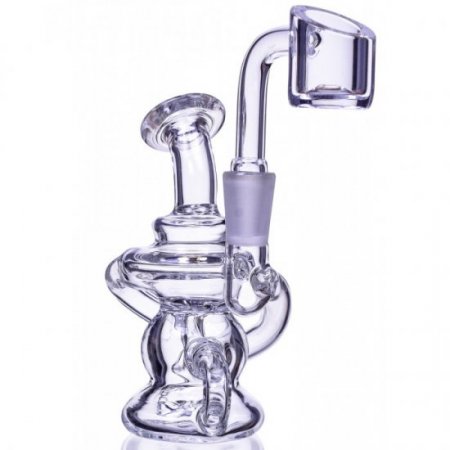 Glass Dragon - 3 Arm Hour Glass Recycler Bong Dab Rig New