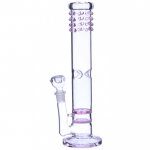 13" Girly Double Honeycomb Bong With Tornado Water Pipe - Pink With Marble Accent New