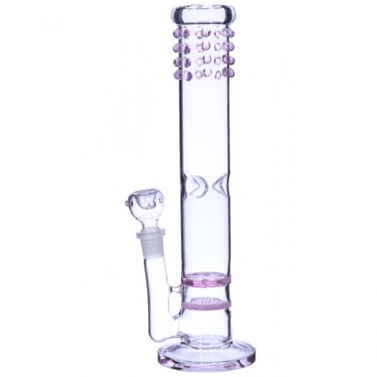 13\" Girly Double Honeycomb Bong With Tornado Water Pipe - Pink With Marble Accent New