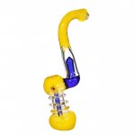 8" Sherlock Bubbler with Perc - Yellow New