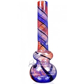 Rainbow Splash - 18" Thick And Chunky Glass Bong Water Pipe New