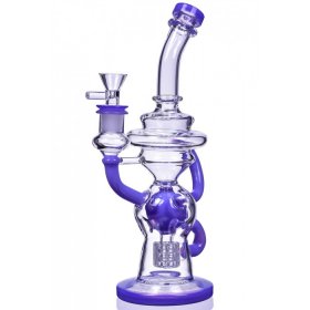 The Beast - 11" 3-Arm Faberge Recycler Bong - Purple New