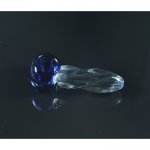 3" Blue Twisted Glass Spoon Hand Pipe New