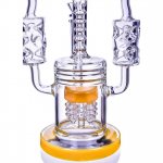 The Galvatron - ChillGlass - 16" Double Chamber Multi Perc Bong New