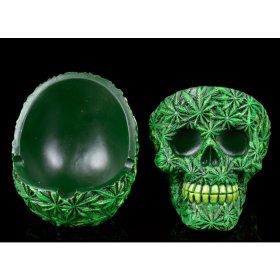 The Leaf's - Green Skull Ashtray New