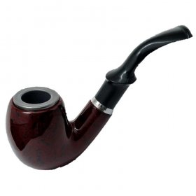4" Fancy wooden pipe With Black Cherry Finish New