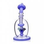 Smokroom - Mushroom Perc Orb Base Tilted Bong - Blue New