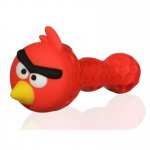 5" Inspired angry birdy Silicone hand pipe With Removable Glass Bowl New