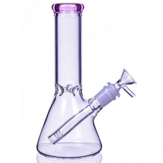 The Fuji - 8\" Beaker Base Bong - Pink New