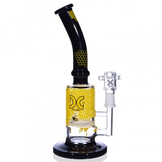 The Killer Comb - 10 \" Honeycomb Dab Rig with Percolator And 14mm Matching Bowl New