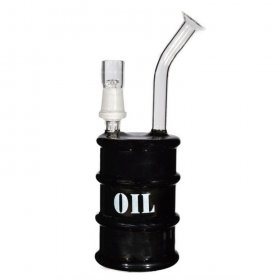 7.5" Oil Drum Water Pipe With Dry Herb Bowl and Oil Rig New