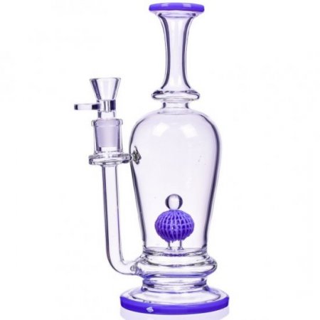 The Royal Vase - 11" Specialty Percolator Cylinder Base Bong - Purple New