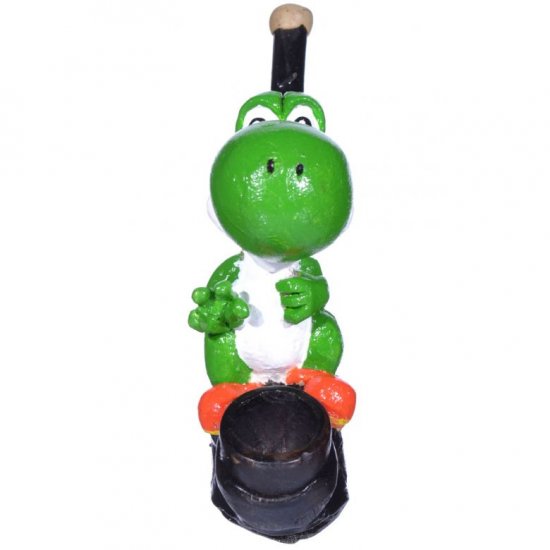 6\" Character wooden pipes - Yoshi New