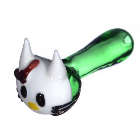 3" Happy Kitty - Clear Green tail New