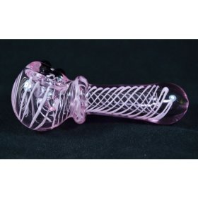 5" Cotton Candy Swirl - Pink Glass pipe New