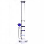 20" Triple Honeycomb Water Pipe - Blue New