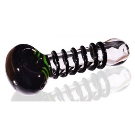 5" Wire Wrapped Glass Pipe - Black New