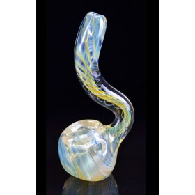 3.5" Swirled Color Changing Sherlock Fumed Glass Spoon Hand Pipe New