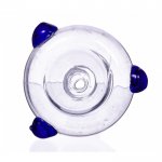 Smoking Accessories 14mm Dry Male Glass Bowl With Blue Accent - Dry Herb New