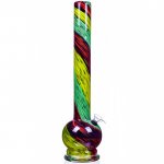 18" Big and Tall Glass Smoking Bong with Long Neck Water Bong New