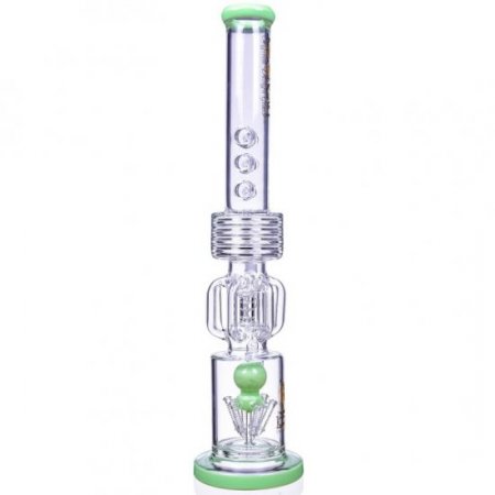 Smoke Realm - Lookah? - 21" Double Chamber Honeycomb Perc Bong - Assorted Color New