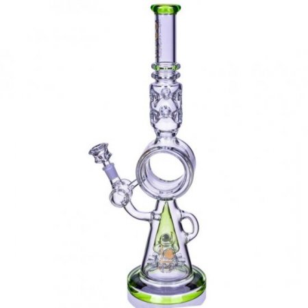 Lord Of Ring - Lookah? - 18" Mushroom Domed Sprinkler Perc Bong - Ice Green New