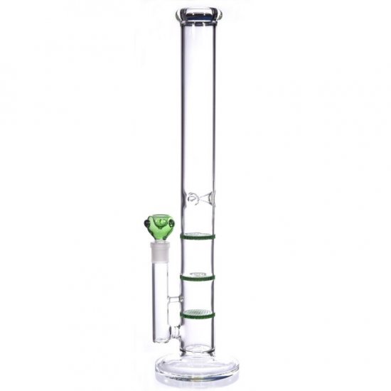 20\" Triple Honeycomb Water Pipe - Green New