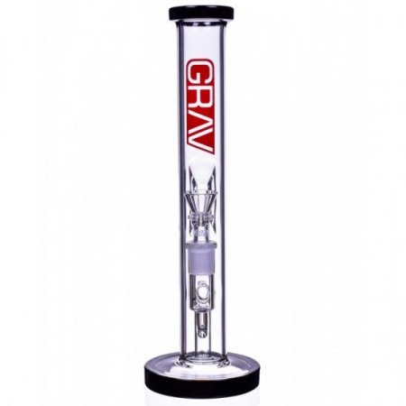 GRAV? 12" Smoking Bong Clear Straight Base Inline Inverted Perc New