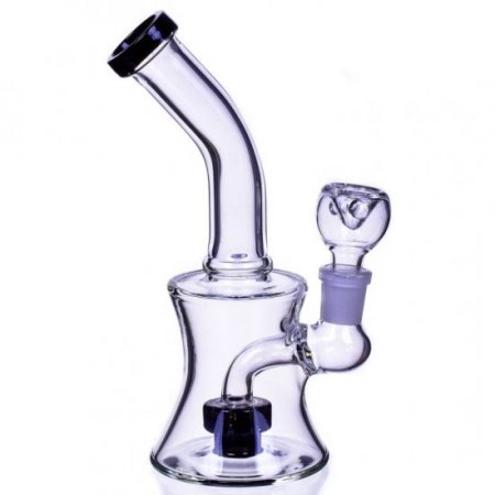 Smokey Meadows - Tilted Neck Showerhead Perc Bong New