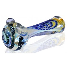 5" Heavy Dichro Swirl in Bowl - Fumed New