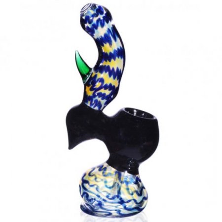 6" Spotted Bubbler Pipe - Fumed New