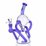 5-ARM RECYCLER SMOKING BONG - Purple New