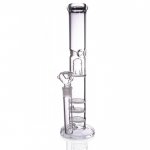 15" Triple Honeycomb Bong With Slotted Dome Perc New