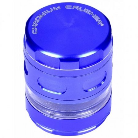 The Avatar - Chromium Crusher? - Precision Four-Part Glass Hybrid Grinder - 63MM - Blue New