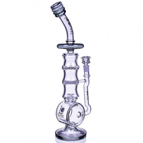 The Rings Trophy - Lookah Premium Series - 17\" Matrix to Honeycomb Perc Bong - Clear Black New