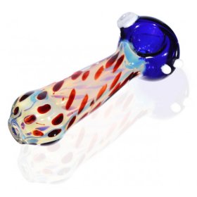 4" Fumed Spotted Glass Pipe New