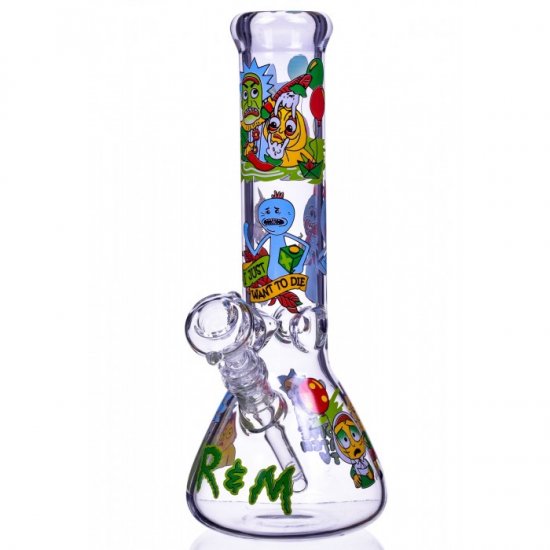 The Crazy Emotions - 12\" Rick and Morty Inspired Beaker Bong Very Thick & Heavy - Special Deal New