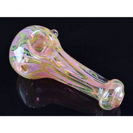 4\" Golden Peach Glass Pipe New