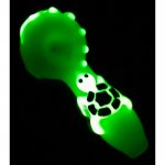 The Dark Power - Glow In The Dark 5" Turtle Glass Hand Pipe - White New