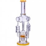 The Galvatron - ChillGlass - 16" Double Chamber Multi Perc Bong New