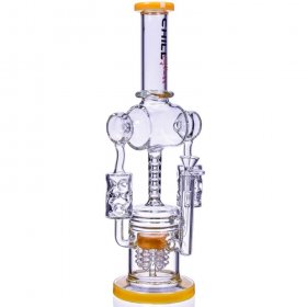 The Galvatron - ChillGlass - 16" Double Chamber Multi Perc Bong New