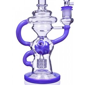 The Beast - 11" 3-Arm Faberge Recycler Bong - Purple New