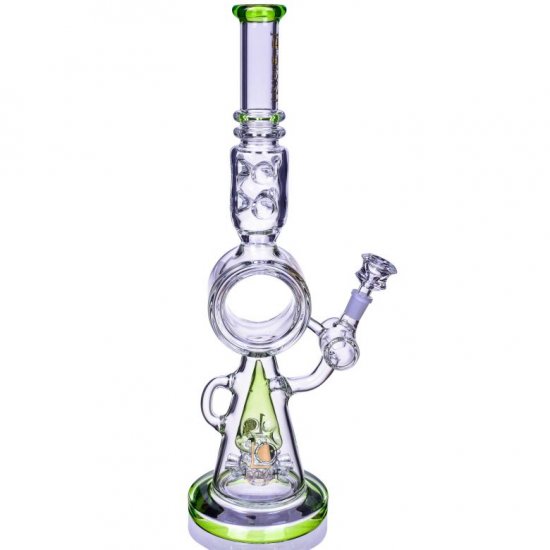 Lord Of Ring - Lookah? - 18\" Mushroom Domed Sprinkler Perc Bong - Ice Green New